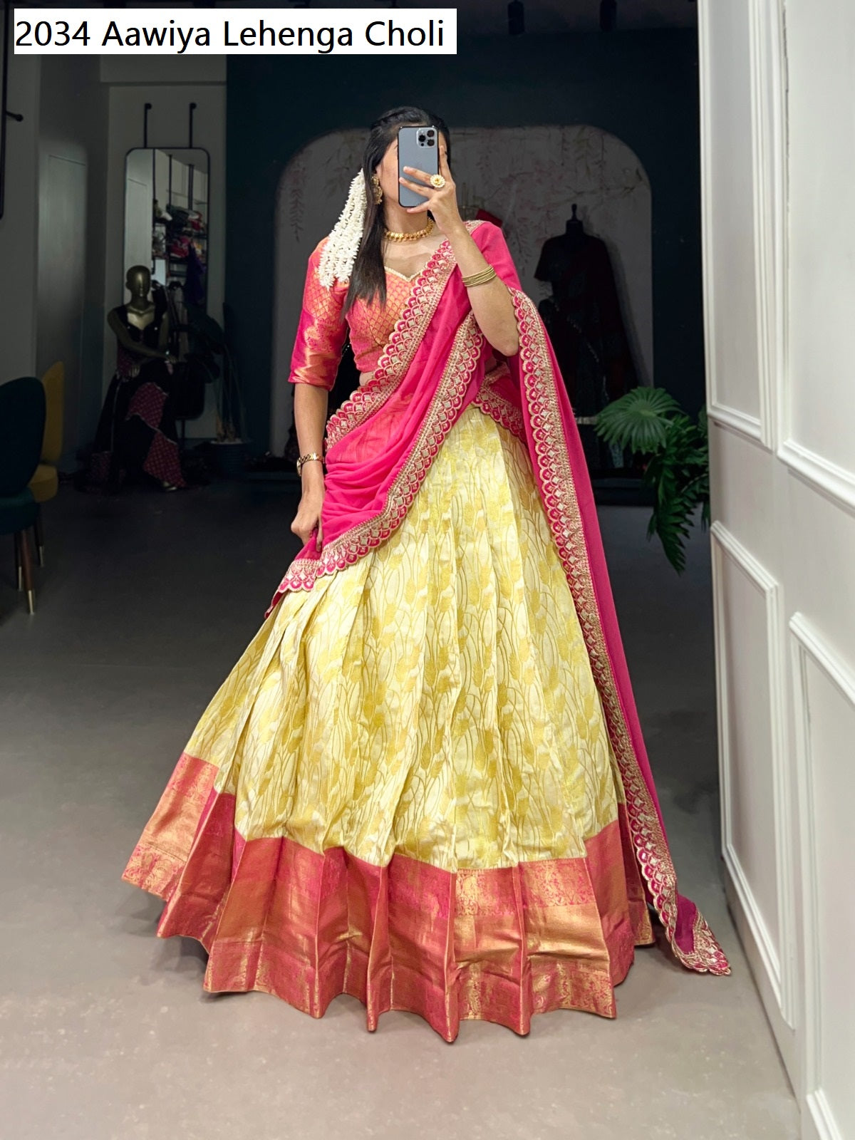 2034 Aawiya Jacquard Silk Lehenga Choli Wholesaler India