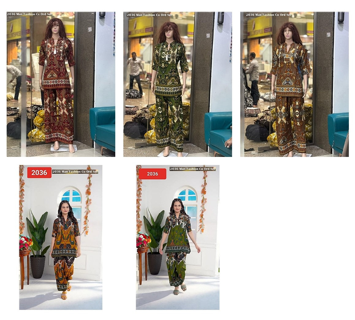 2036 Man Fashion Pure Reyon Co Ord Set Exporter