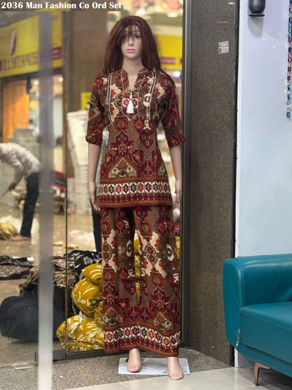 2036 Man Fashion Pure Reyon Co Ord Set Exporter