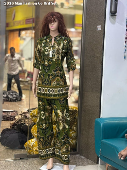 2036 Man Fashion Pure Reyon Co Ord Set Exporter