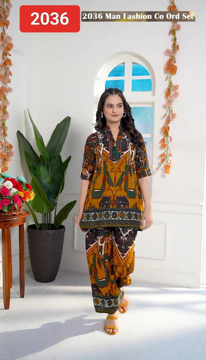 2036 Man Fashion Pure Reyon Co Ord Set Exporter