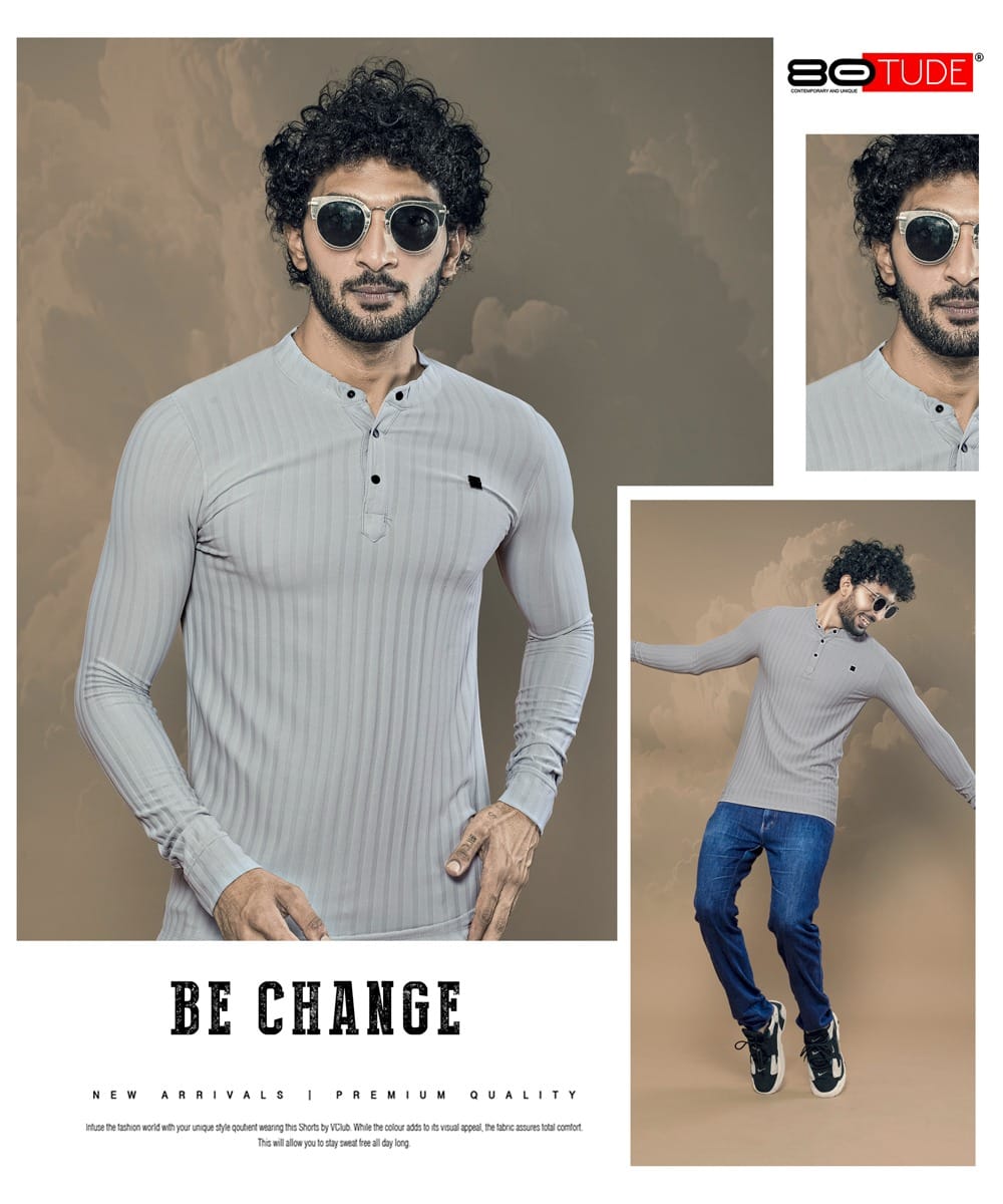 2040 80Tude Rib Mens Tshirts Supplier India