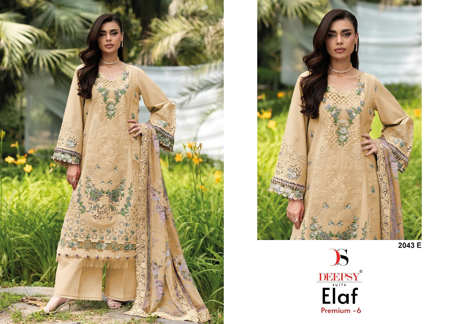 2043 Efgh Elaf 6 Deepsy Cotton Pakistani Patch Work Suits Manufacturer Gujarat