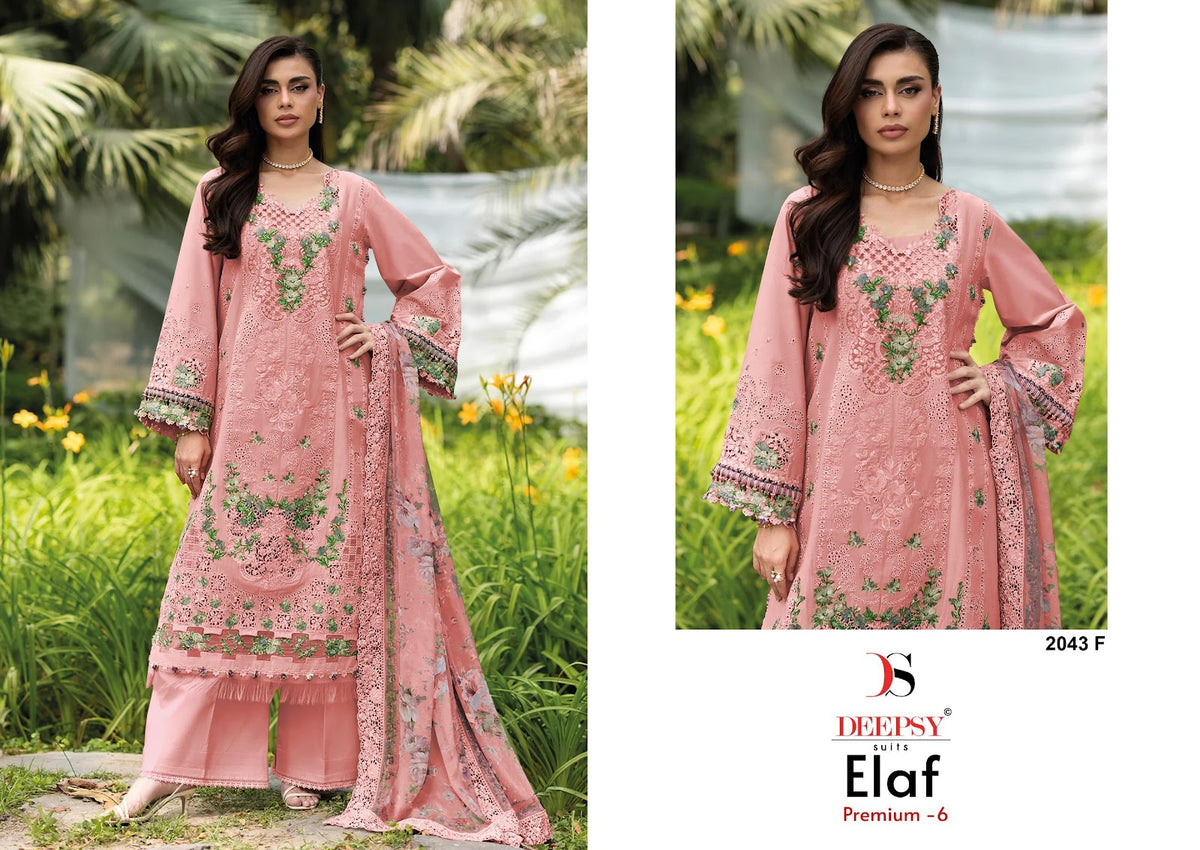2043 Efgh Elaf 6 Deepsy Cotton Pakistani Patch Work Suits Manufacturer Gujarat