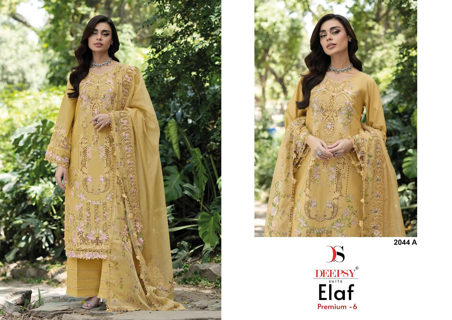 2044 Abcd Elaf 6 Deepsy Cotton Pakistani Patch Work Suits Wholesale