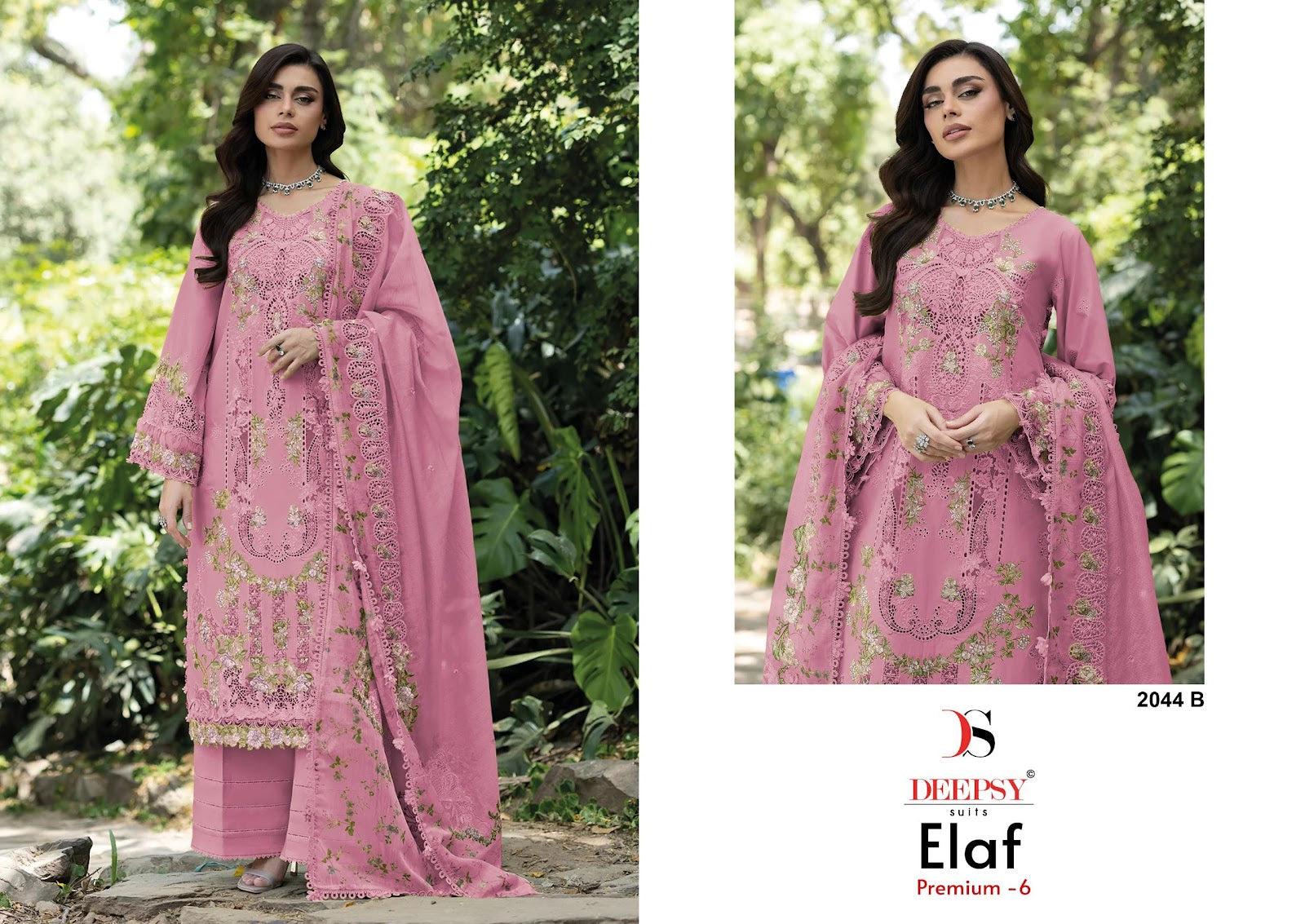 2044 Abcd Elaf 6 Deepsy Cotton Pakistani Patch Work Suits Wholesale