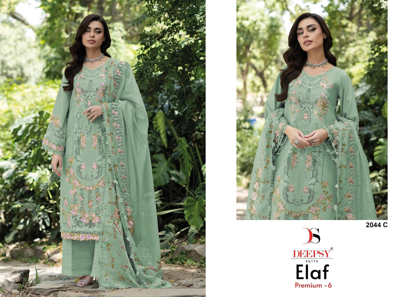2044 Abcd Elaf 6 Deepsy Cotton Pakistani Patch Work Suits Wholesale