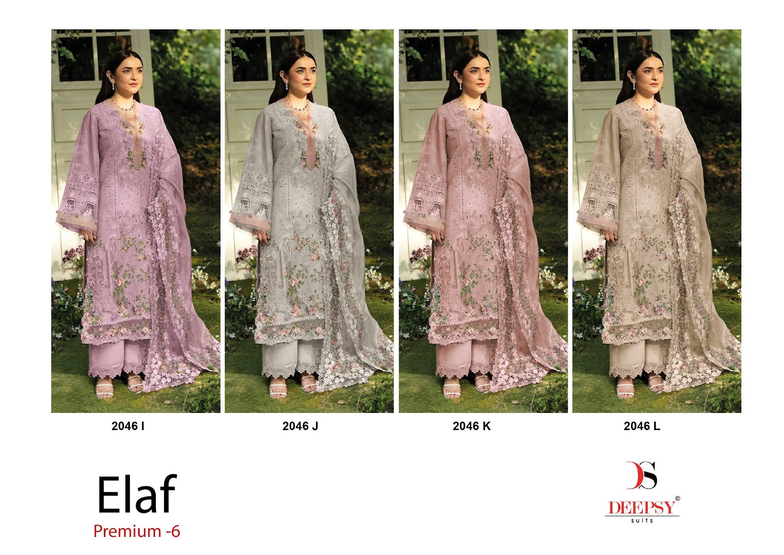 2046 Ijkl Elaf 6 Deepsy Cotton Pakistani Patch Work Suits Supplier Gujarat