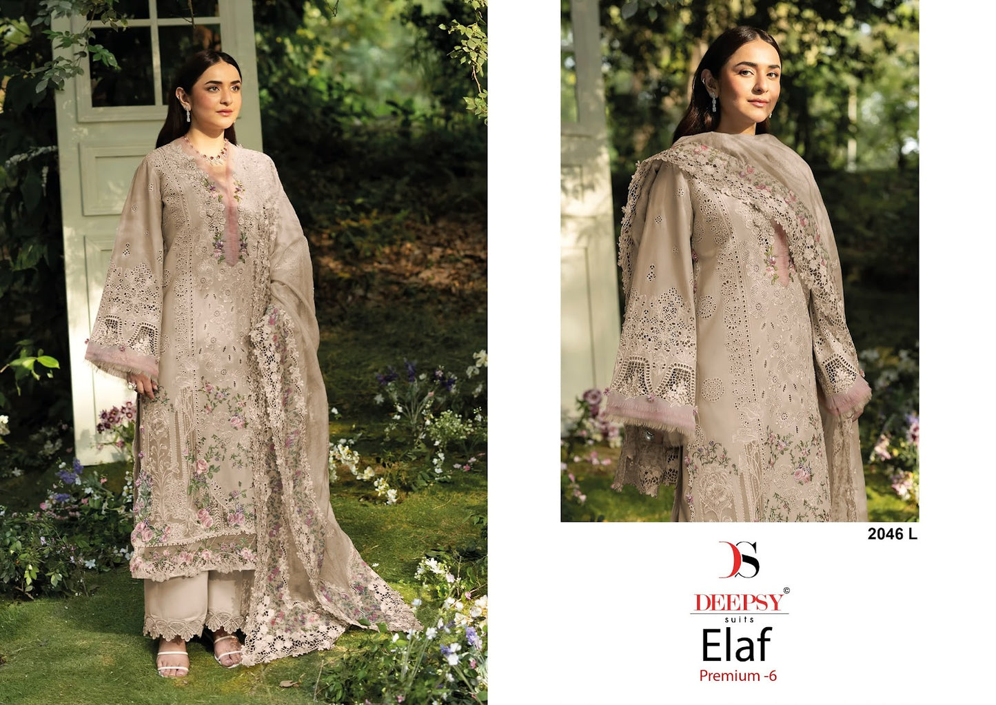 2046 Ijkl Elaf 6 Deepsy Cotton Pakistani Patch Work Suits Supplier Gujarat