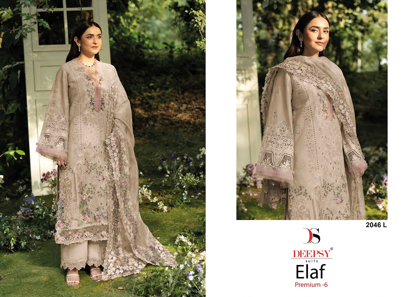2046 Ijkl Elaf 6 Deepsy Cotton Pakistani Patch Work Suits Supplier Gujarat