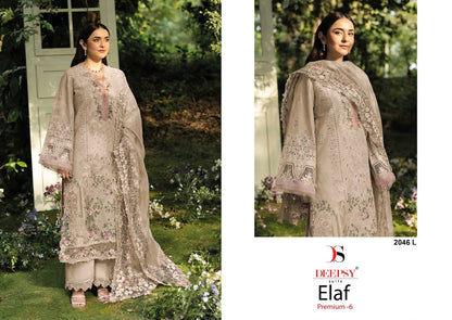 2046 Ijkl Elaf 6 Deepsy Cotton Pakistani Patch Work Suits Supplier Gujarat