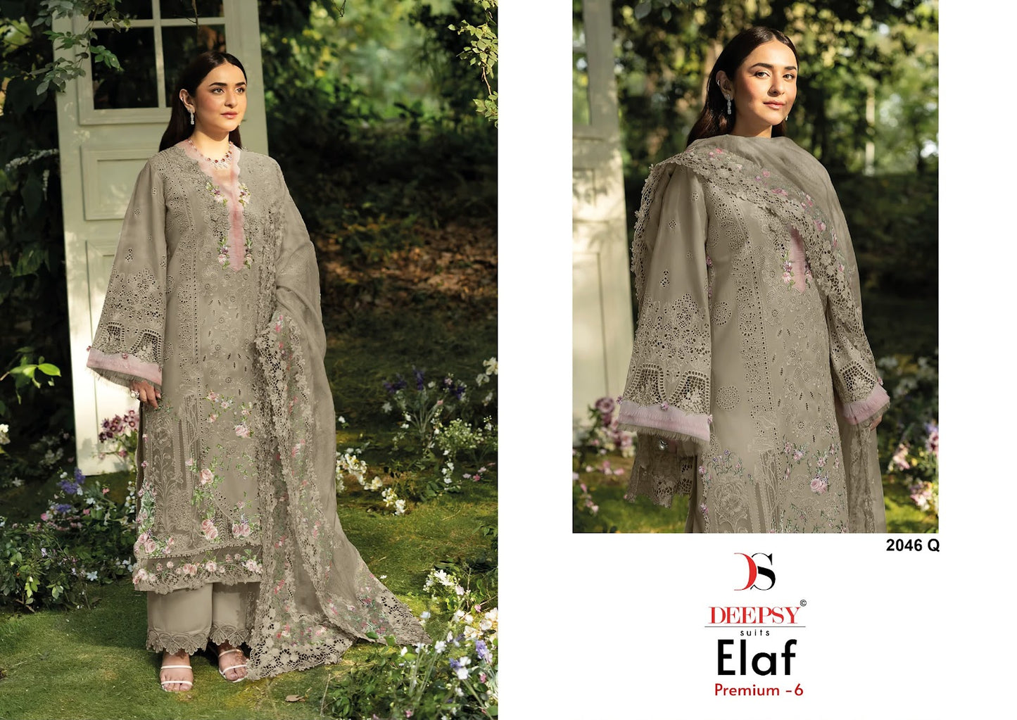 2046 Mnopq Elaf 6 Deepsy Cotton Pakistani Patch Work Suits Supplier Ahmedabad