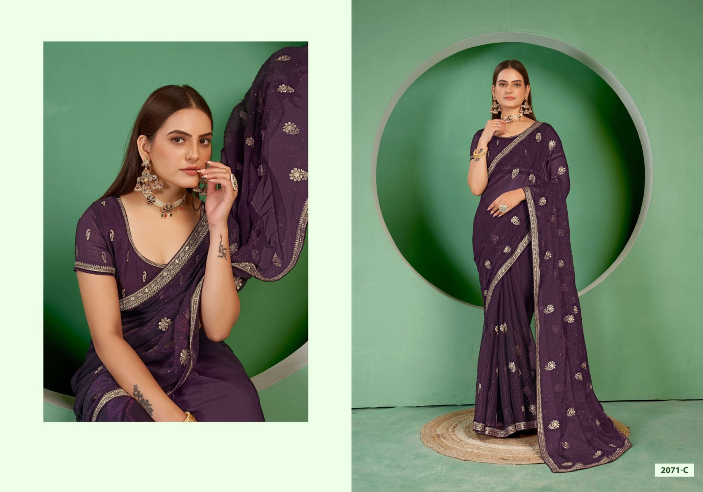 2071 Jayshree Blooming Sarees Wholesaler Ahmedabad