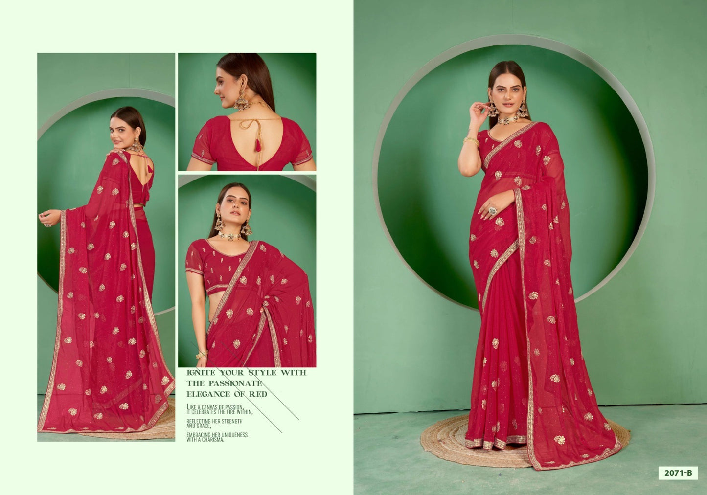 2071 Jayshree Blooming Sarees Wholesaler Ahmedabad