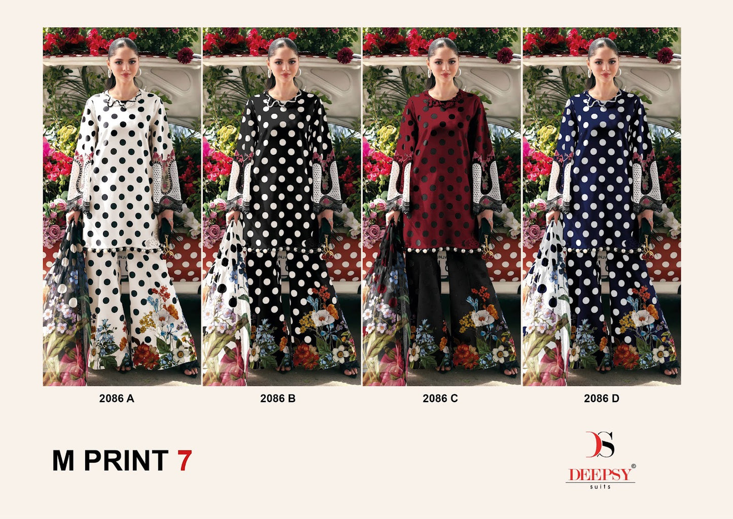 2086 Abcd M Print 7 Deepsy Cotton Pakistani Patch Work Suits Manufacturer Gujarat