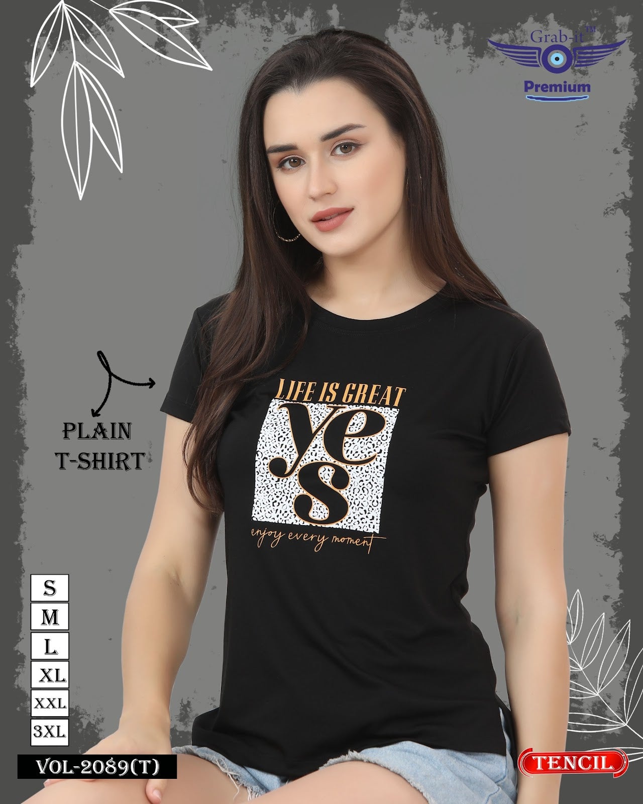 2089 T Grab It Tencil Women Tshirt Manufacturer Gujarat