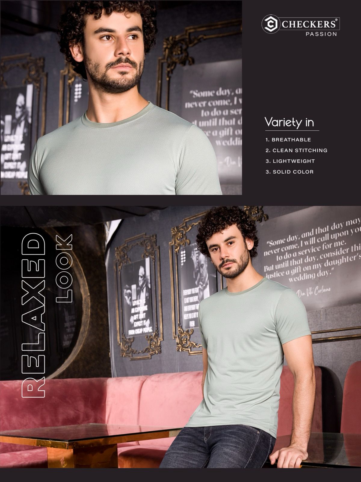 209-216 Checkers Jacquard Mens Tshirts Supplier Ahmedabad