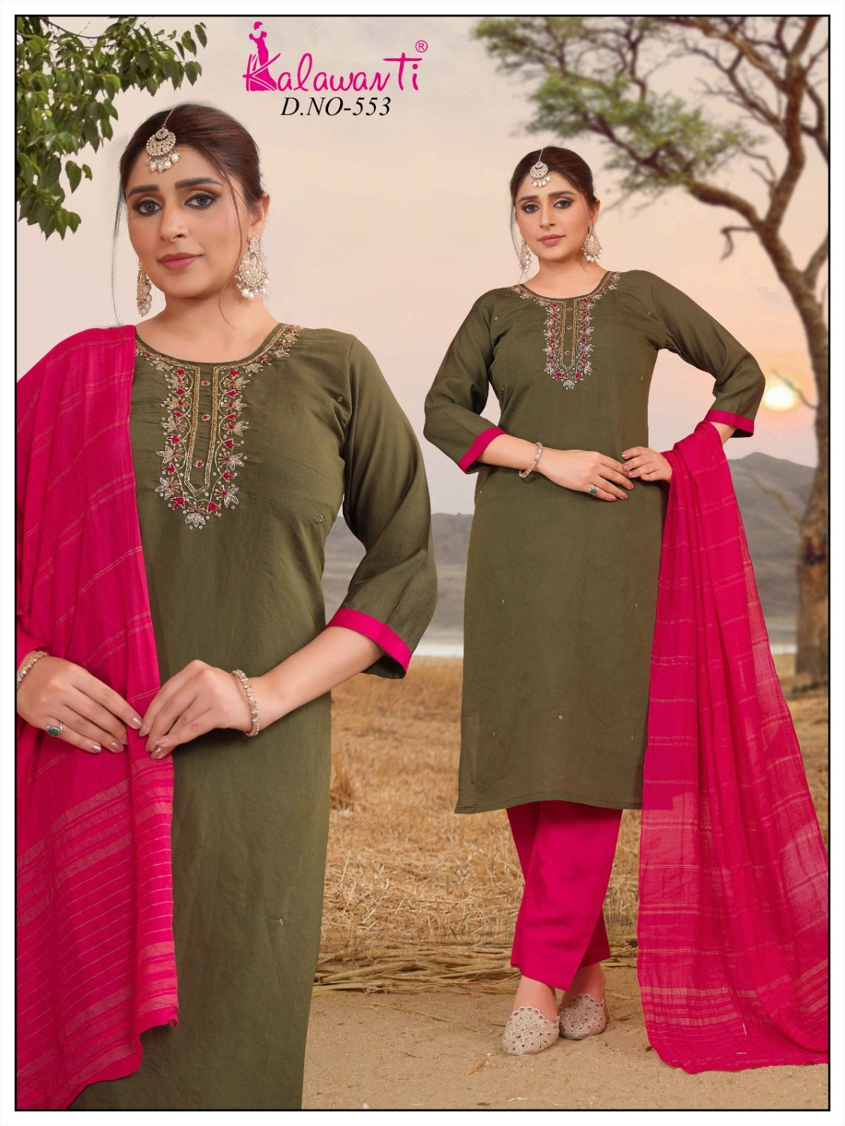 Contras Style Kalawanti Roman Silk Readymade Pant Style Suits Exporter Ahmedabad