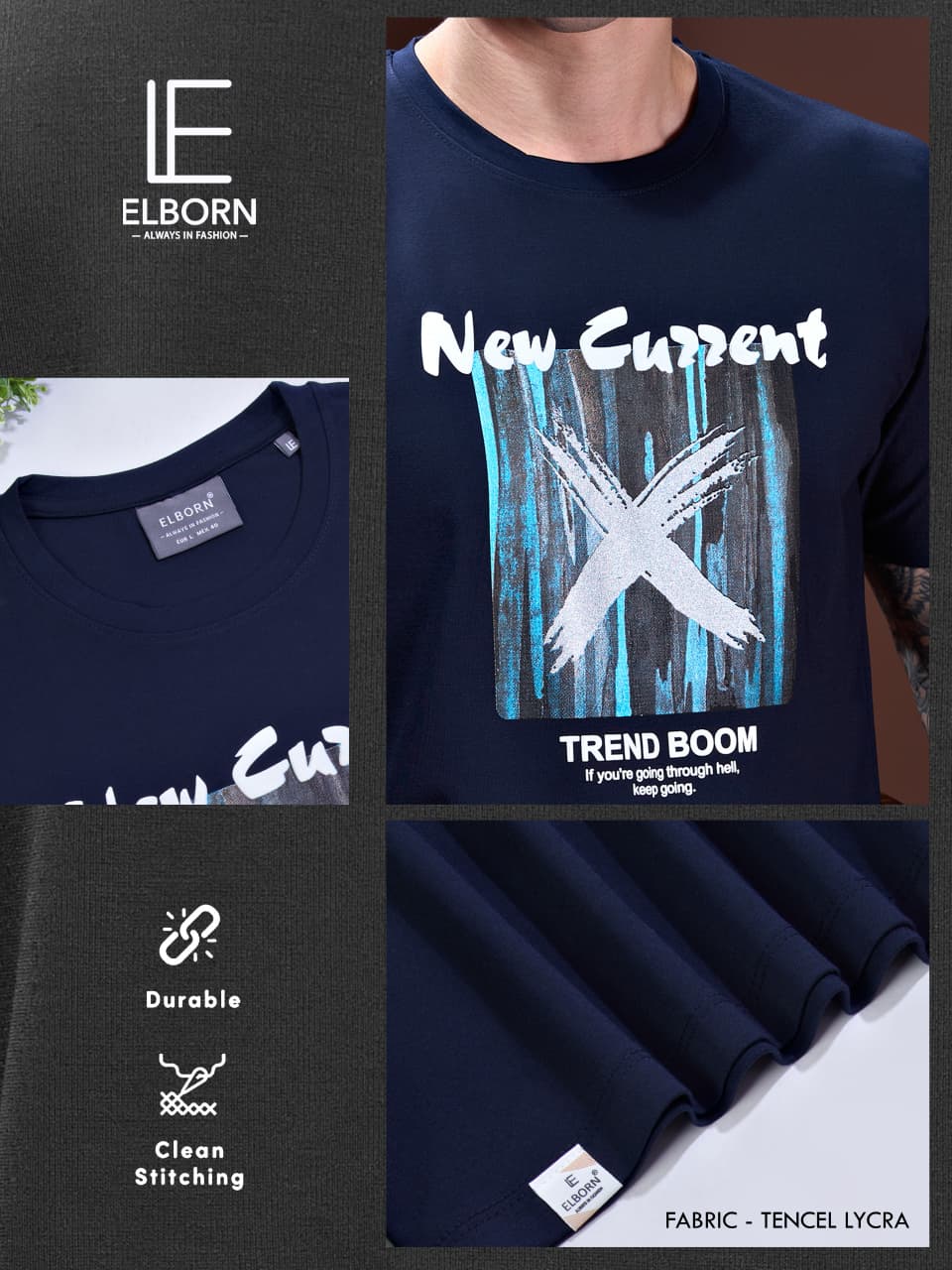 Eb Pv 2010 Elborn Tencil Lycra Mens Tshirts Supplier Gujarat