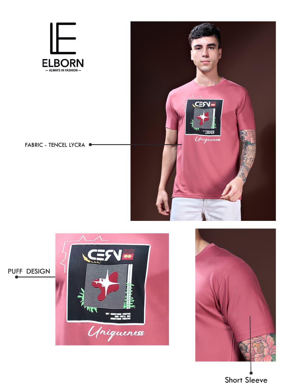 Eb Pv 2010 Elborn Tencil Lycra Mens Tshirts Supplier Gujarat