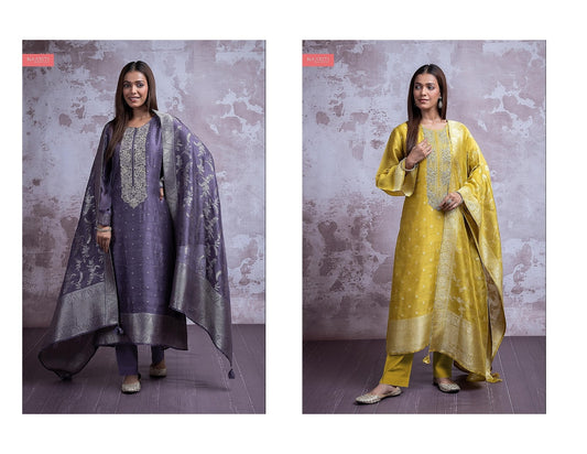Romi Naariti Silk Jacquard Pant Style Suits Supplier India
