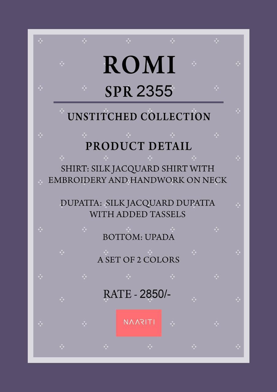 Romi Naariti Silk Jacquard Pant Style Suits Supplier India