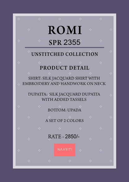 Romi Naariti Silk Jacquard Pant Style Suits Supplier India