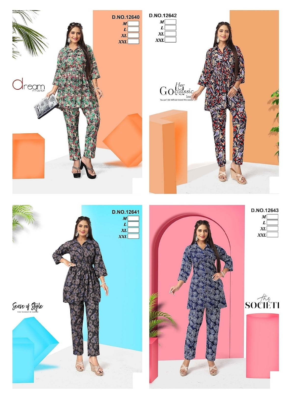 Collar Style Vkh Reyon Co Ord Set Supplier Ahmedabad