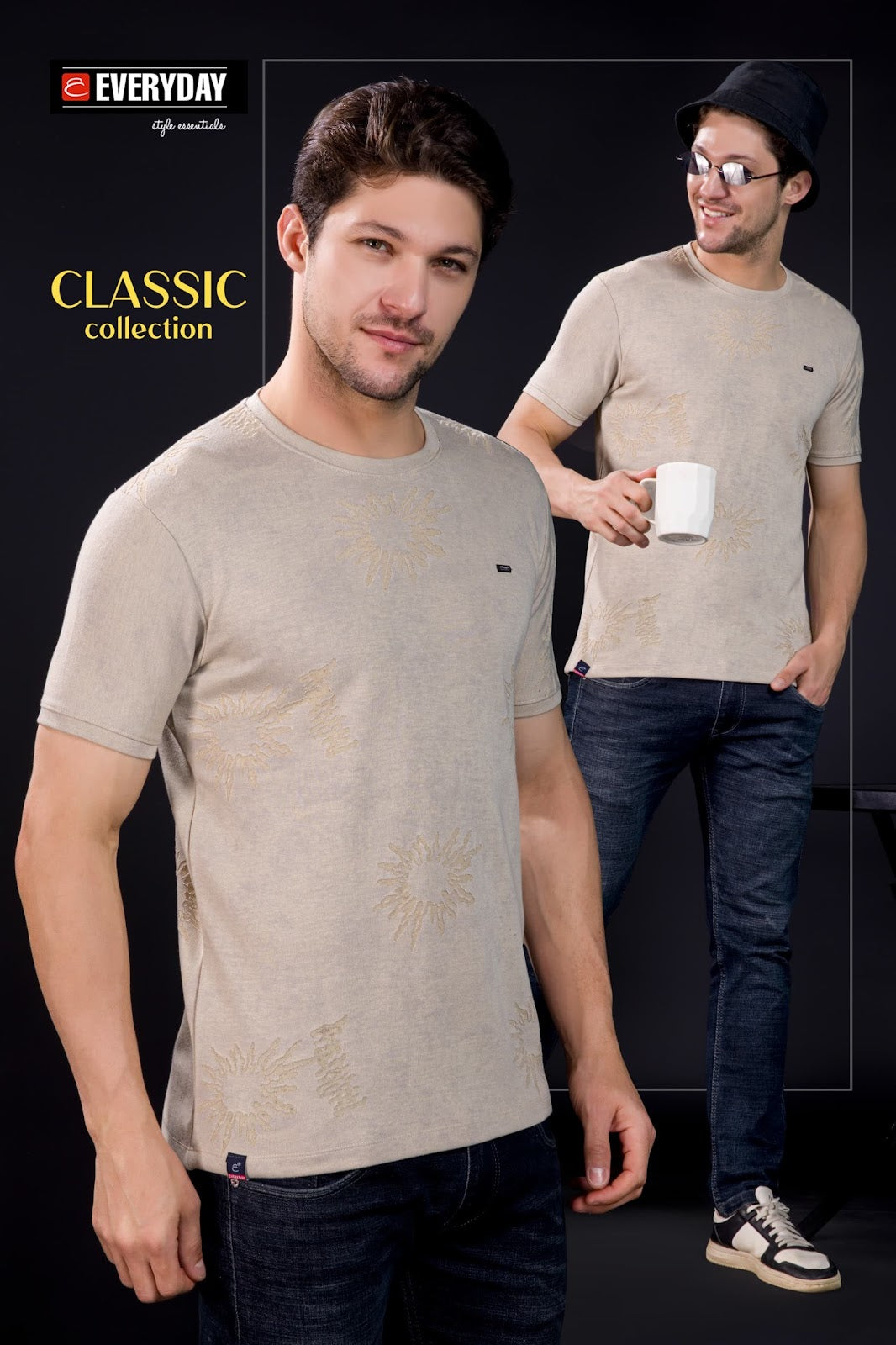 210-220 Gsm Vol 747 Everyday Imported Mens Tshirts Exporter India