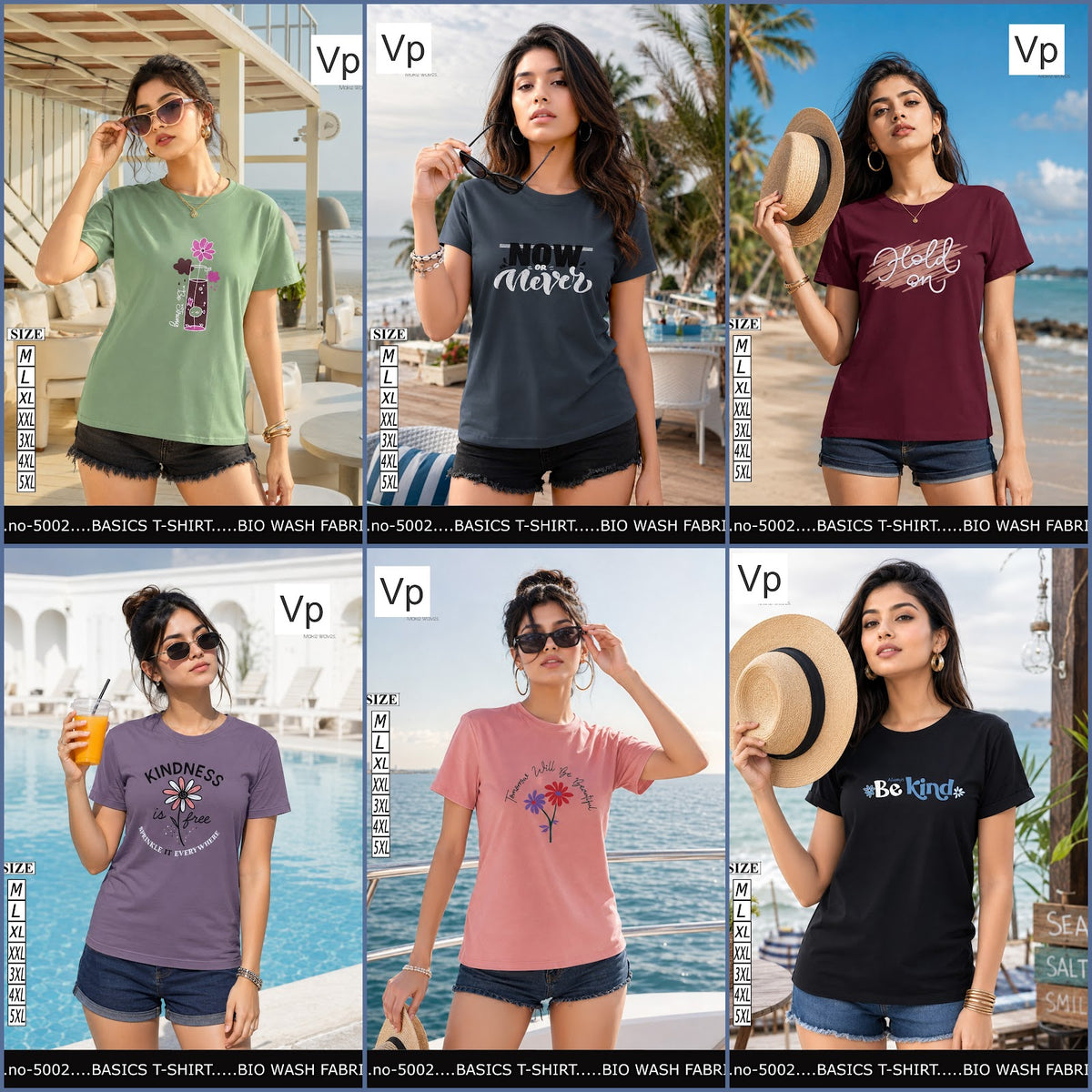 2109 Dn 5002 Vp Biowash Women Tshirt Exporter India