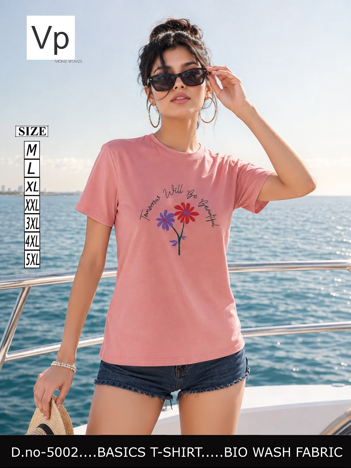 2109 Dn 5002 Vp Biowash Women Tshirt Exporter India