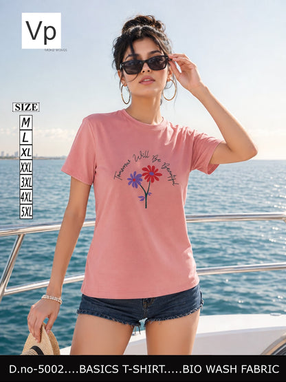 2109 Dn 5002 Vp Biowash Women Tshirt Exporter India