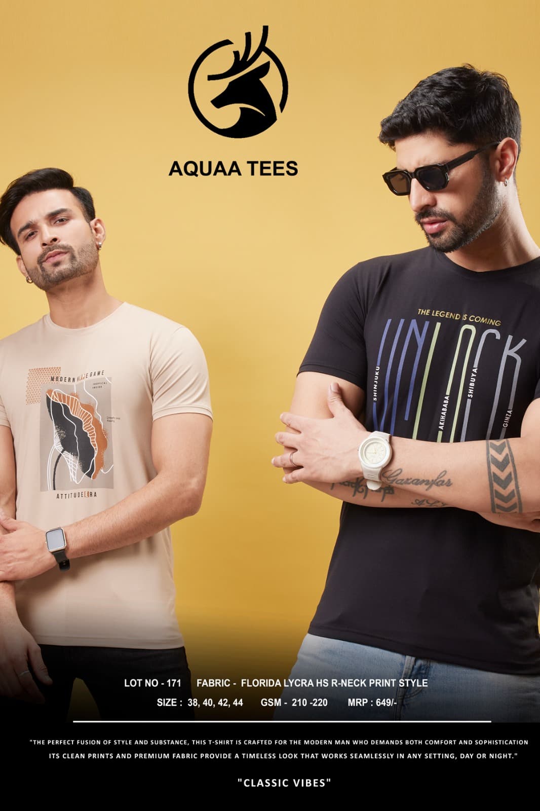 210 To 220 Gsm Vol 171 Aquaa Tees Imported Mens Tshirts Wholesale
