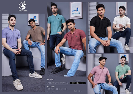 210 To 220 Gsm Lot 175 Aquaa Tees Lycra Mens Tshirts Wholesale