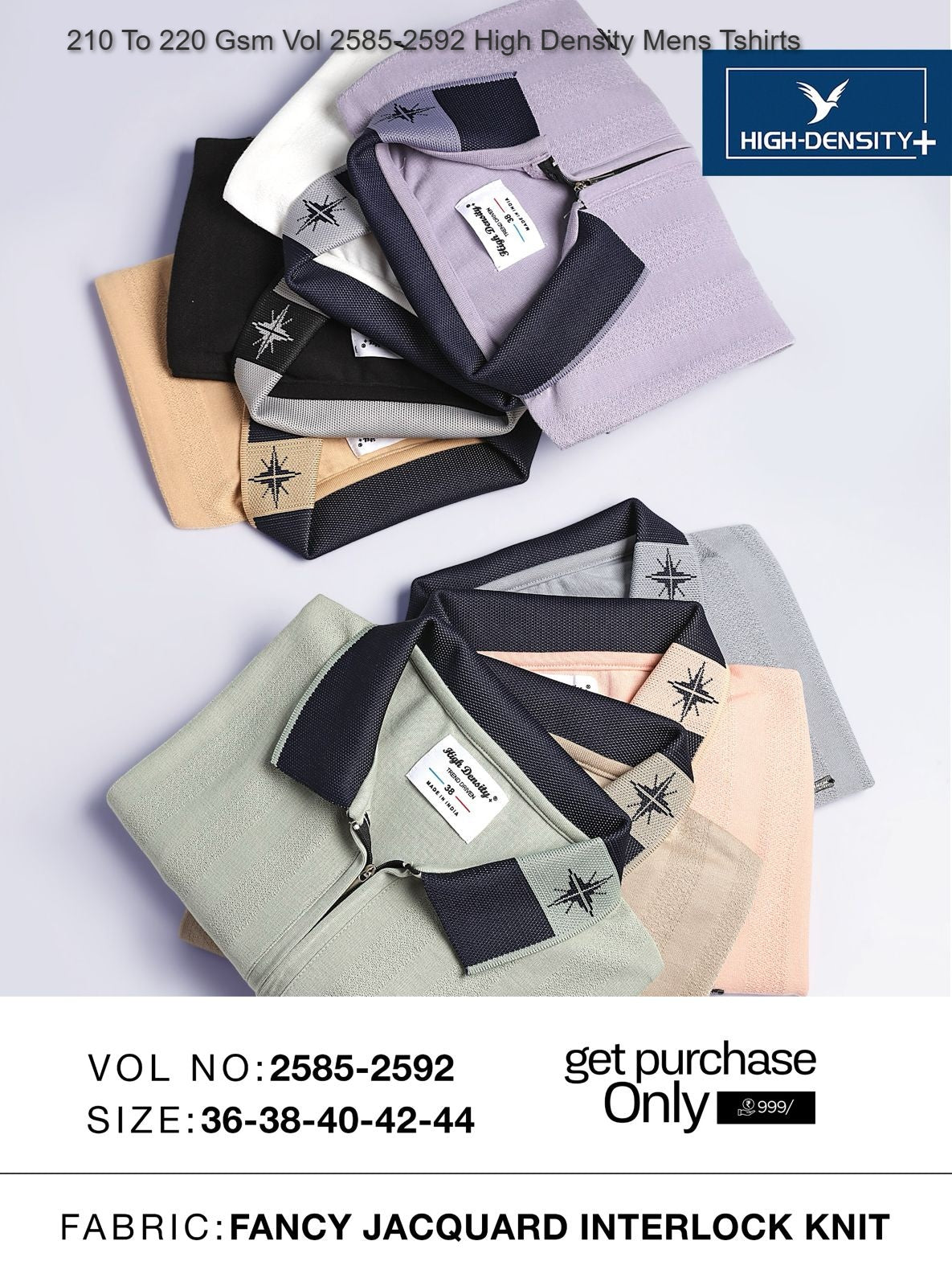 210 To 220 Gsm Vol 2585-2592 High Density Knit Mens Tshirts Manufacturer Gujarat