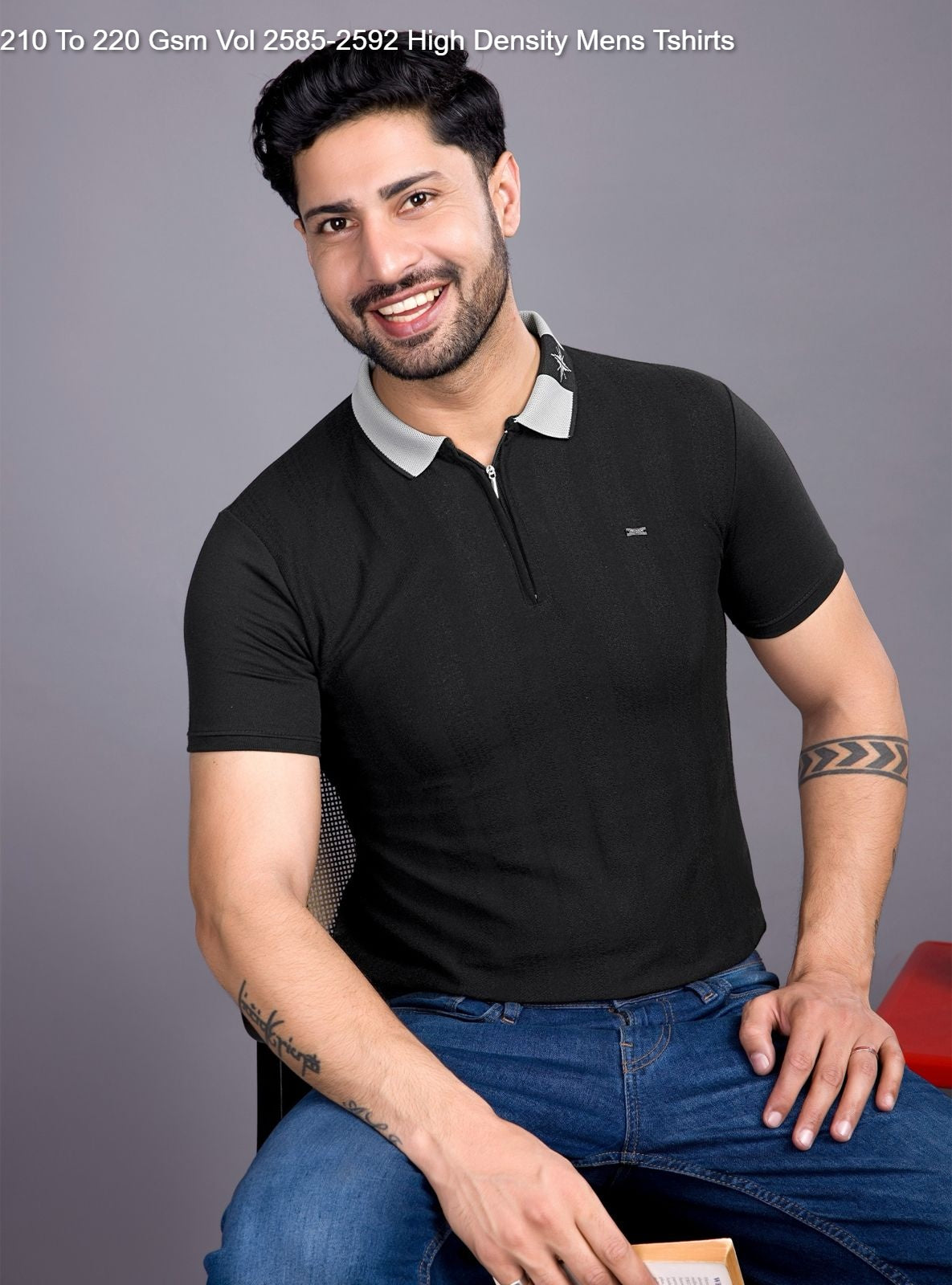 210 To 220 Gsm Vol 2585-2592 High Density Knit Mens Tshirts Manufacturer Gujarat
