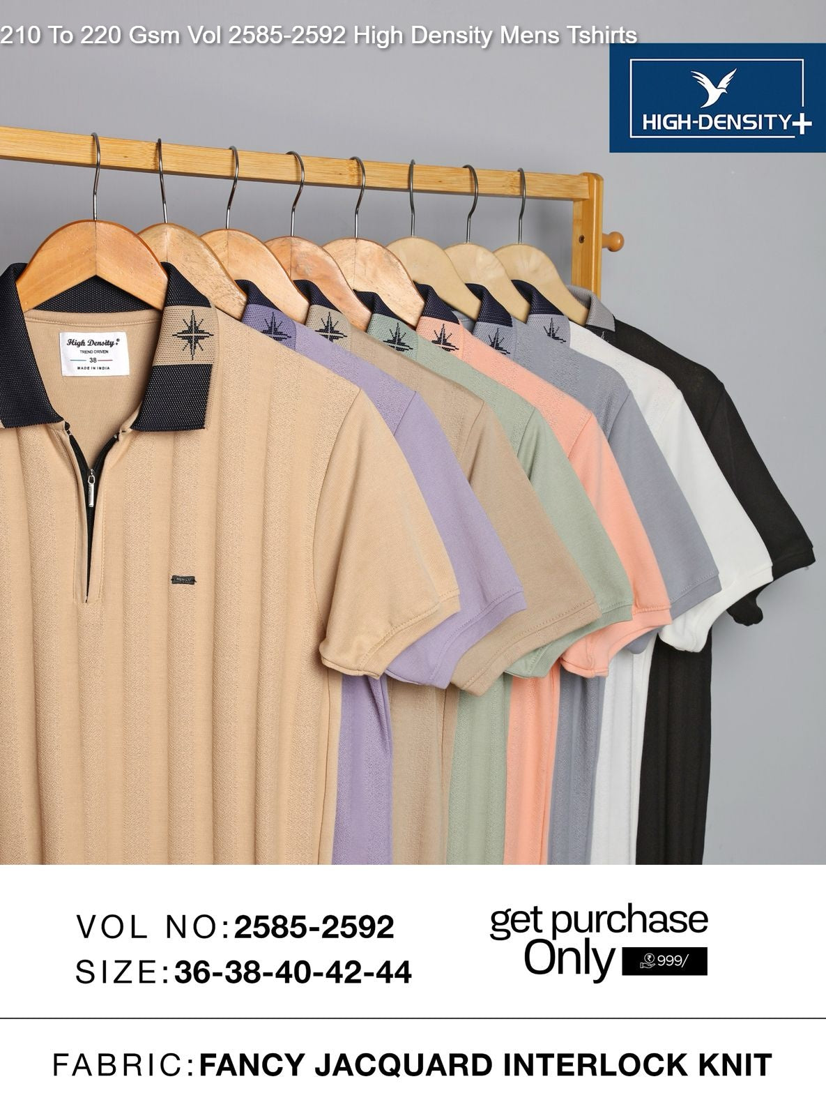 210 To 220 Gsm Vol 2585-2592 High Density Knit Mens Tshirts Manufacturer Gujarat