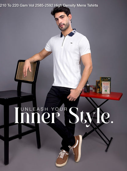 210 To 220 Gsm Vol 2585-2592 High Density Knit Mens Tshirts Manufacturer Gujarat
