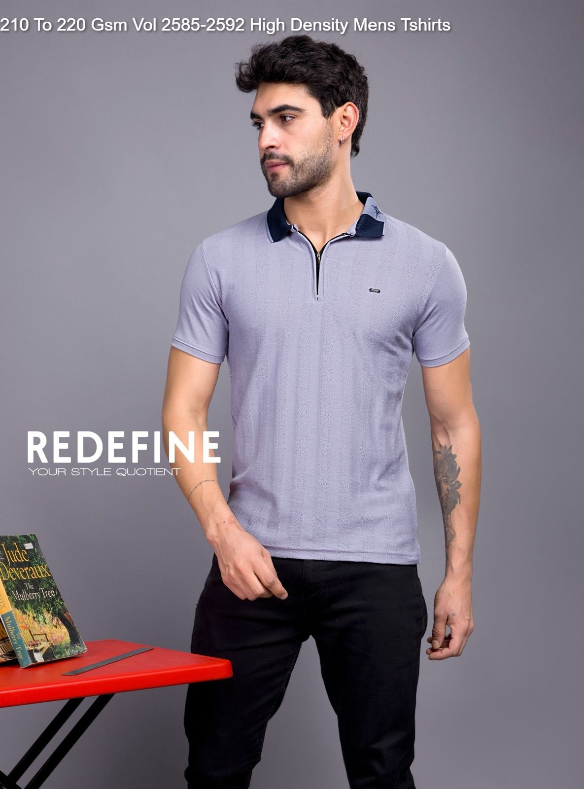 210 To 220 Gsm Vol 2585-2592 High Density Knit Mens Tshirts Manufacturer Gujarat