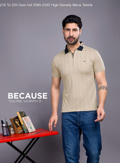 210 To 220 Gsm Vol 2585-2592 High Density Knit Mens Tshirts Manufacturer Gujarat