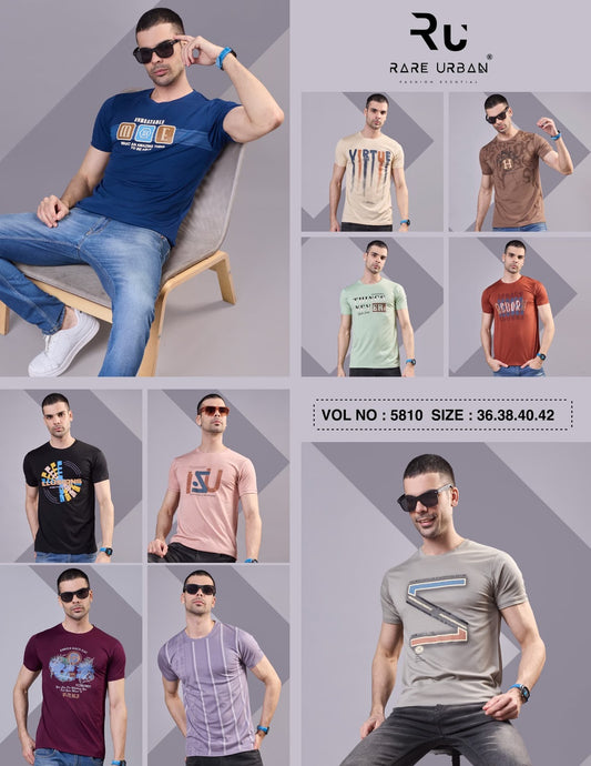 210 To 220 Gsm Vol 5810 Rare Urban Tencil Lycra Mens Tshirts Wholesaler India