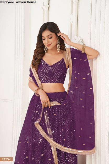 2123 Jklmn Narayani Fashion House Butterfly Net Lehenga Choli Manufacturer