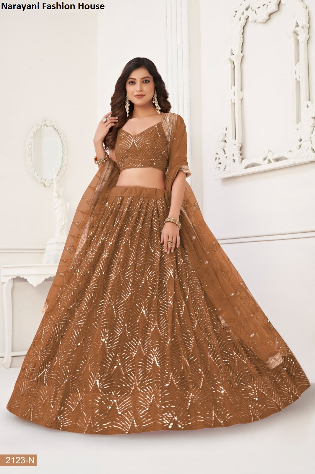 2123 Jklmn Narayani Fashion House Butterfly Net Lehenga Choli Manufacturer