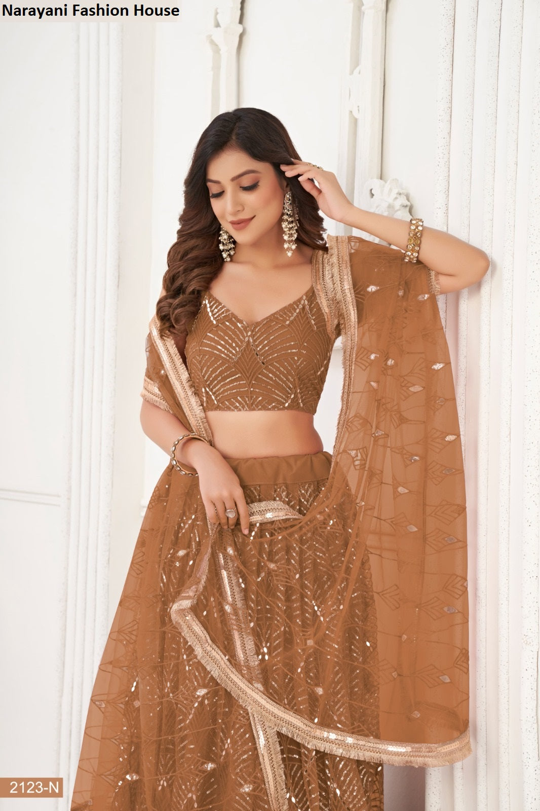 2123 Jklmn Narayani Fashion House Butterfly Net Lehenga Choli Manufacturer