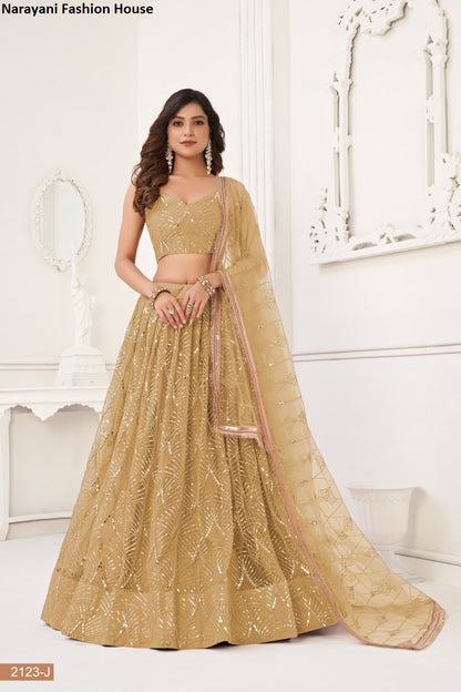 2123 Jklmn Narayani Fashion House Butterfly Net Lehenga Choli Manufacturer