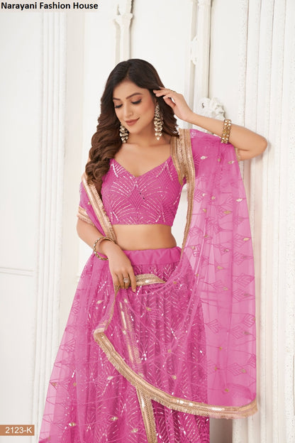 2123 Jklmn Narayani Fashion House Butterfly Net Lehenga Choli Manufacturer
