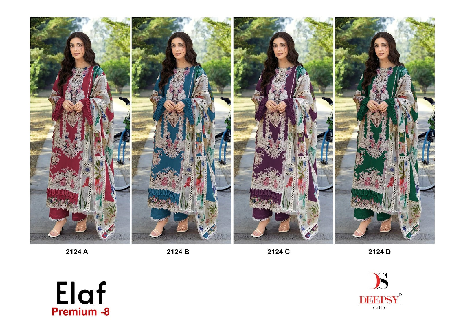 2124 Abcd Elaf 8 Deepsy Cotton Pakistani Patch Work Suits Manufacturer Gujarat