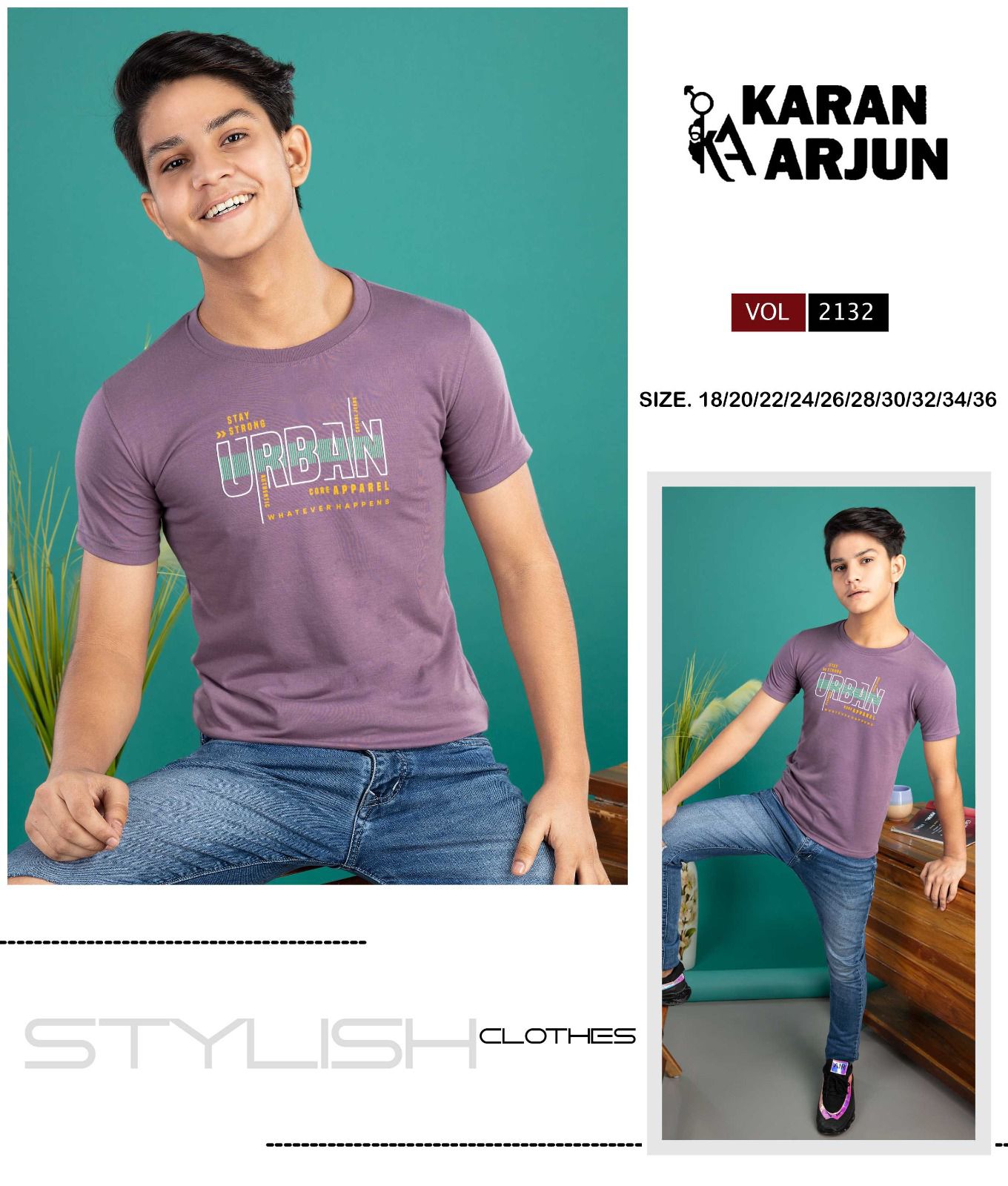 2132 Karan Arjun Cotton Boys Tshirt