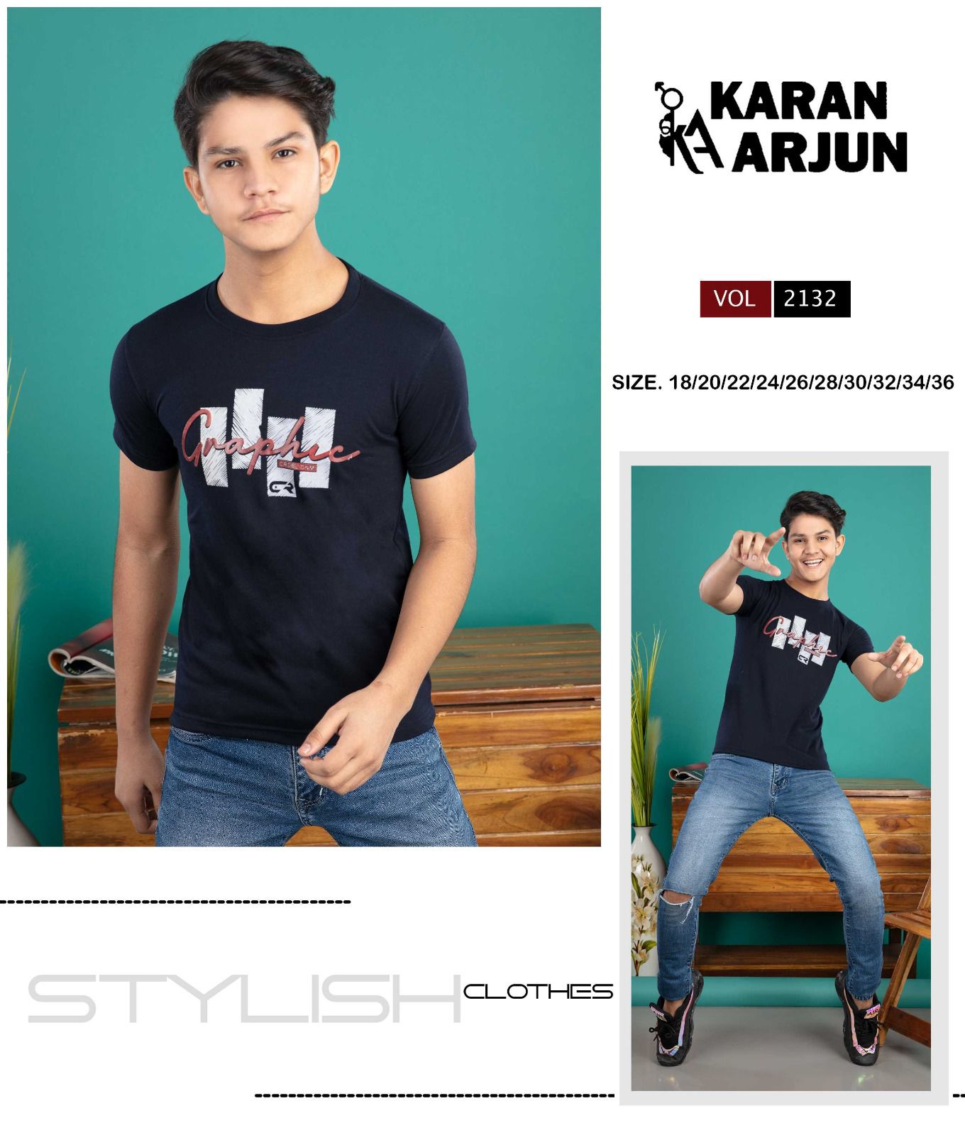 2132 Karan Arjun Cotton Boys Tshirt
