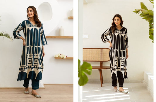 2154 Afsana Slub Cotton Co Ord Set Supplier India